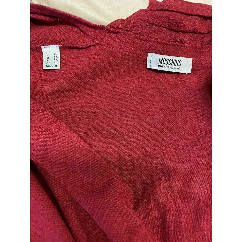 Moschino Cheap & Chic Raspberry Colored Cardigan - Picture 4 of 4